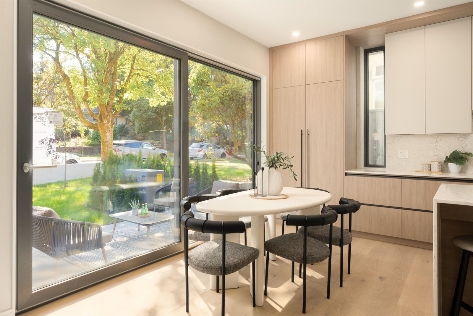 Dining area with sliding patio doors at 1-2941 W 29th Ave, Mackenzie Heights, Vancouver