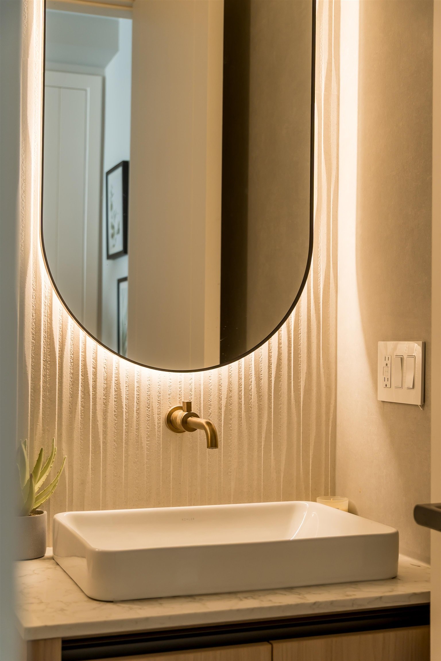 Powder room vanity at 2-2941 W 29th Ave, Mackenzie Heights, Vancouver