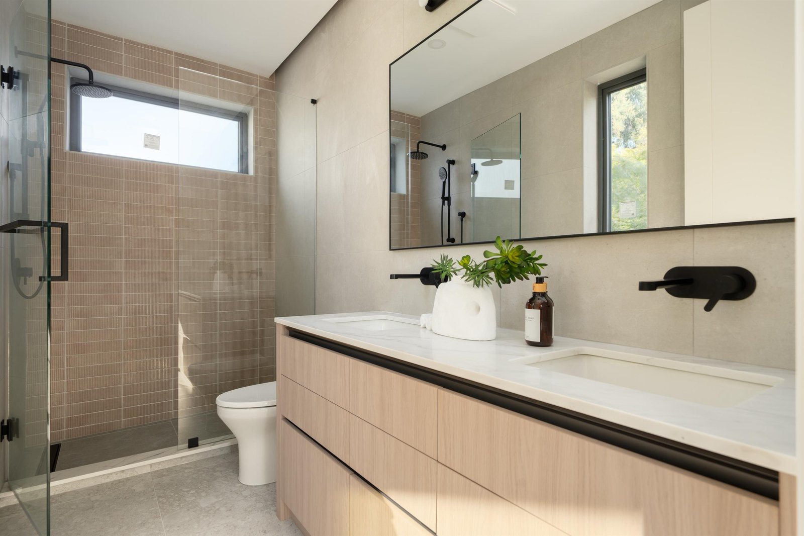 Ensuite with double vanity and shower at 2-2941 W 29th Ave, Mackenzie Heights, Vancouver